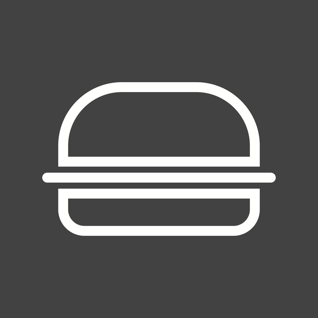 Burger Line Inverted Icon - IconBunny