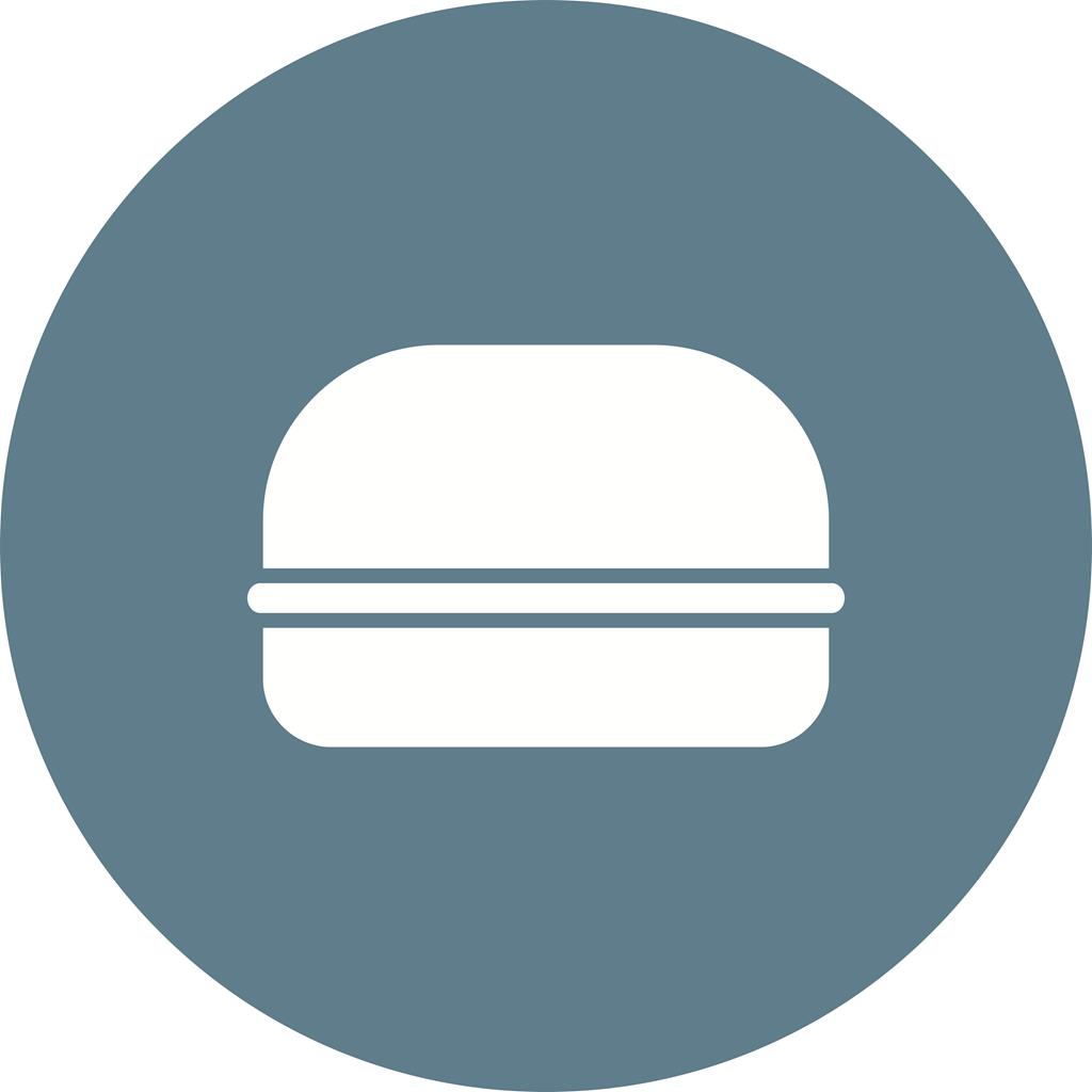 Burger Flat Round Icon - IconBunny