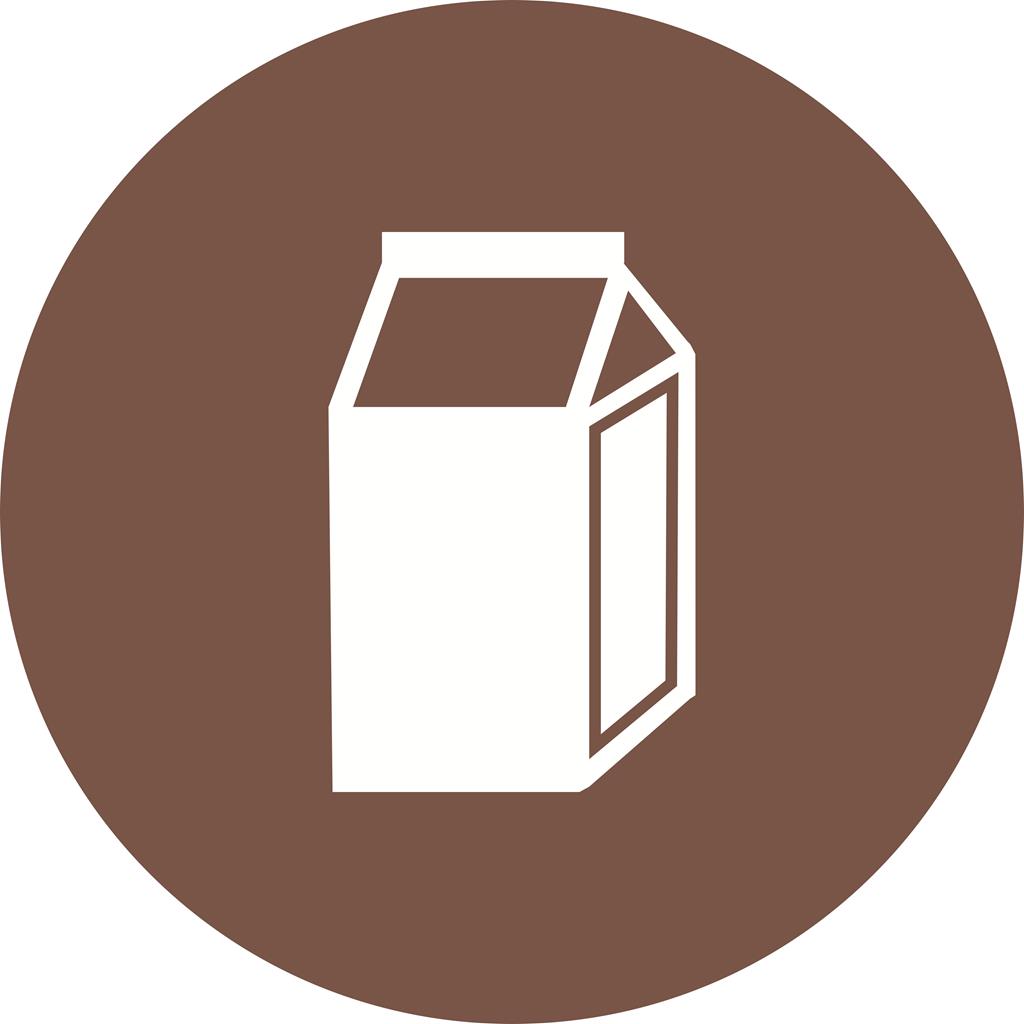 Milk Box Flat Round Icon - IconBunny