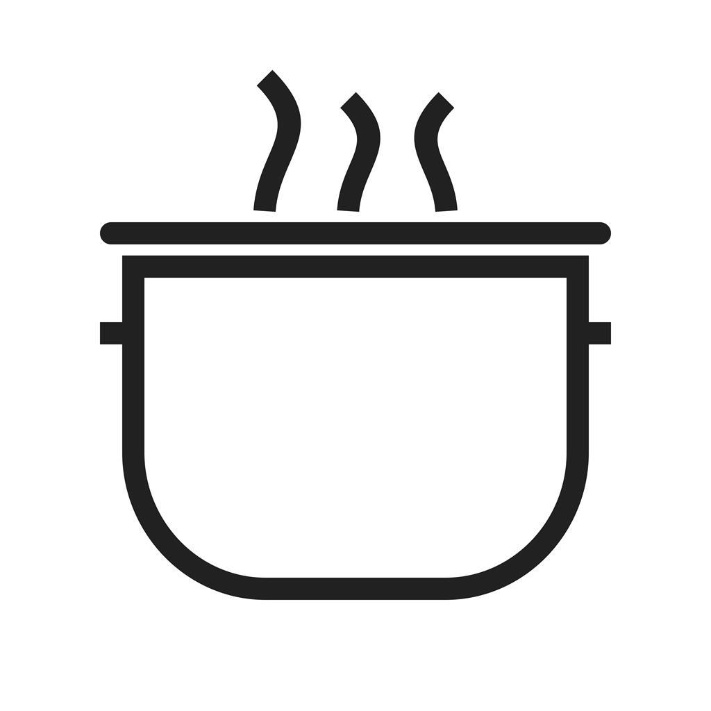 Cooking Pot Line Icon - IconBunny
