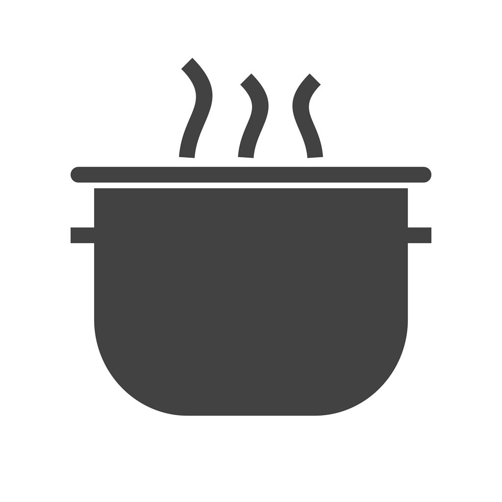 Cooking Pot Glyph Icon - IconBunny