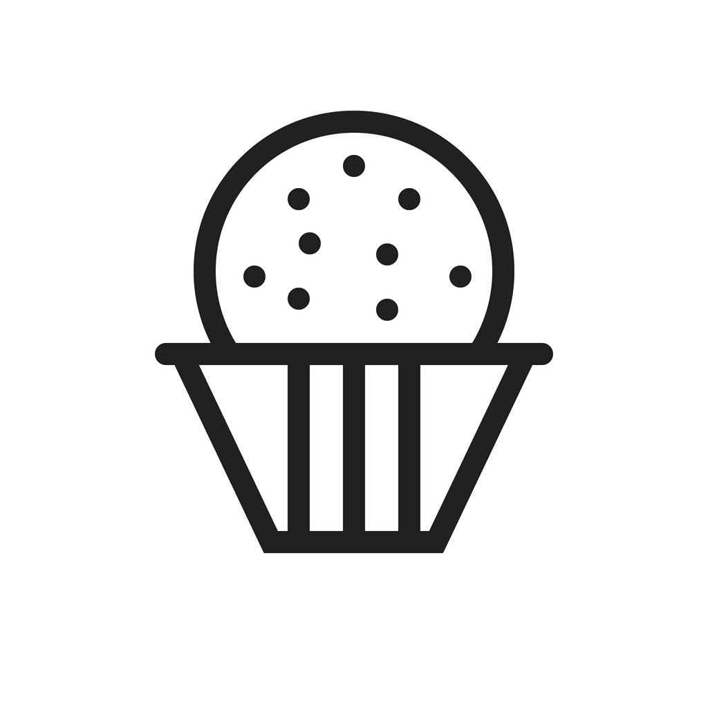 Cup Cake Line Icon - IconBunny
