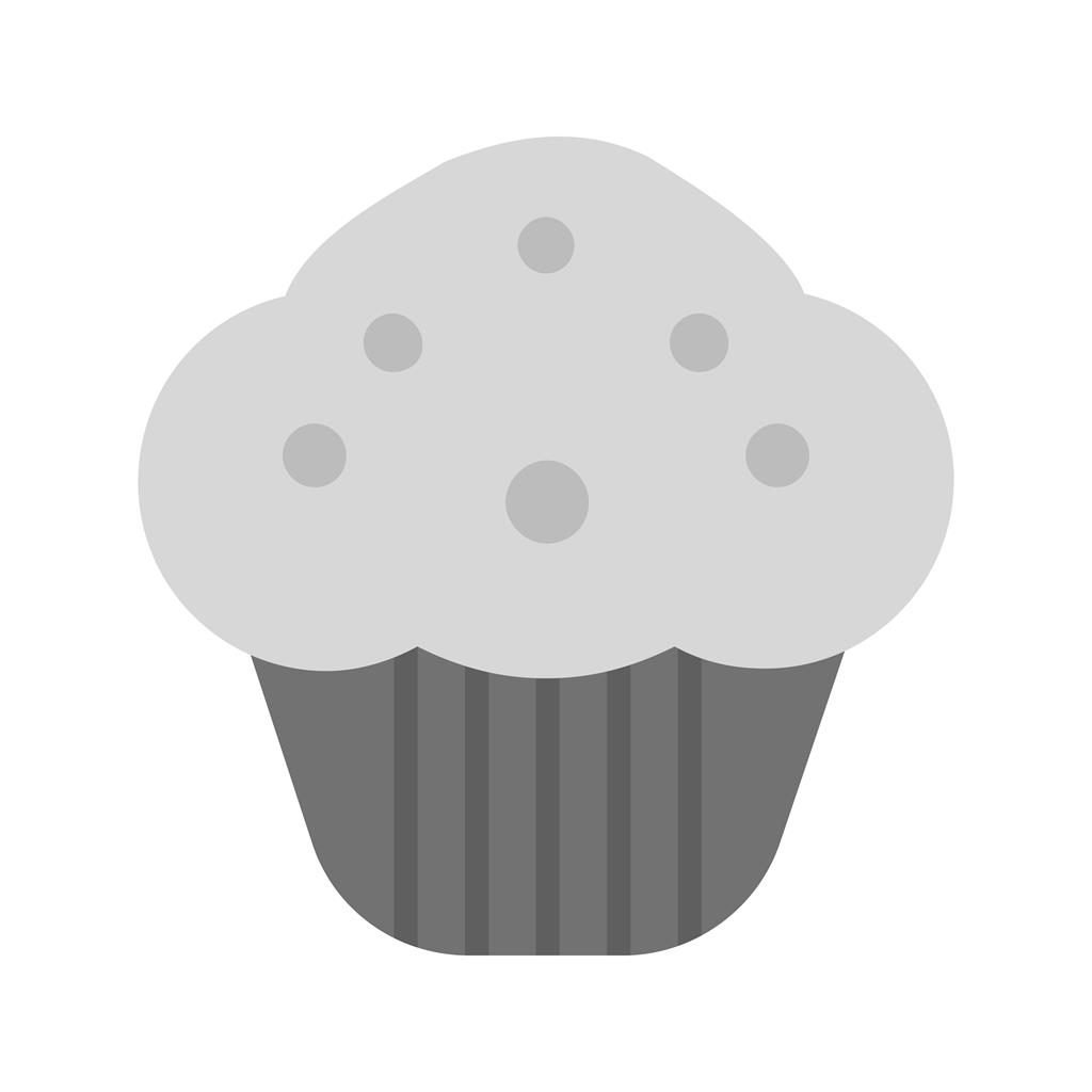 Cup Cake Greyscale Icon - IconBunny
