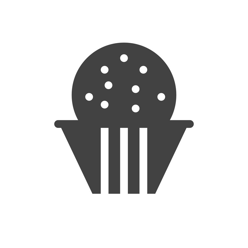Cup Cake Glyph Icon - IconBunny