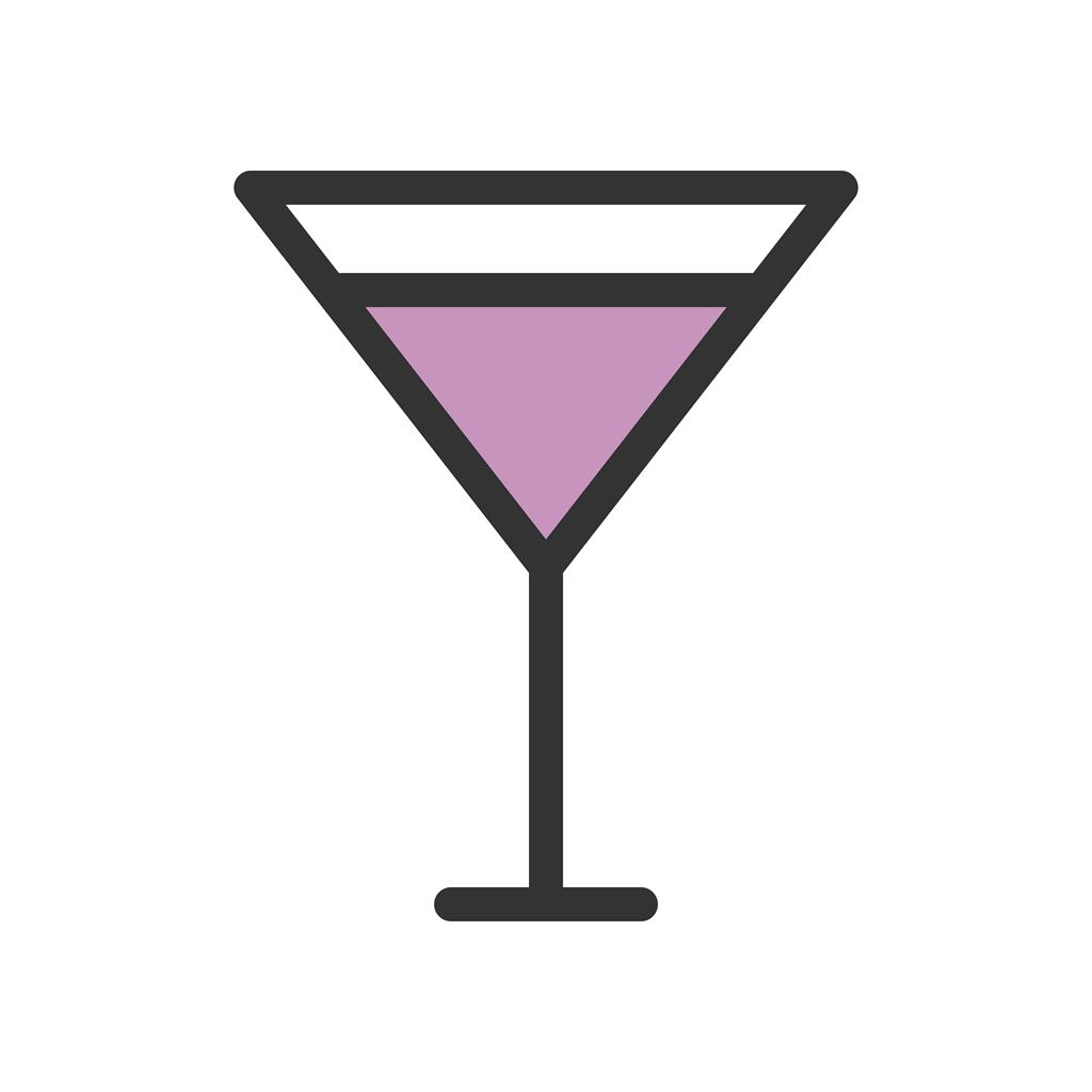 Cocktail Glass Line Filled Icon - IconBunny