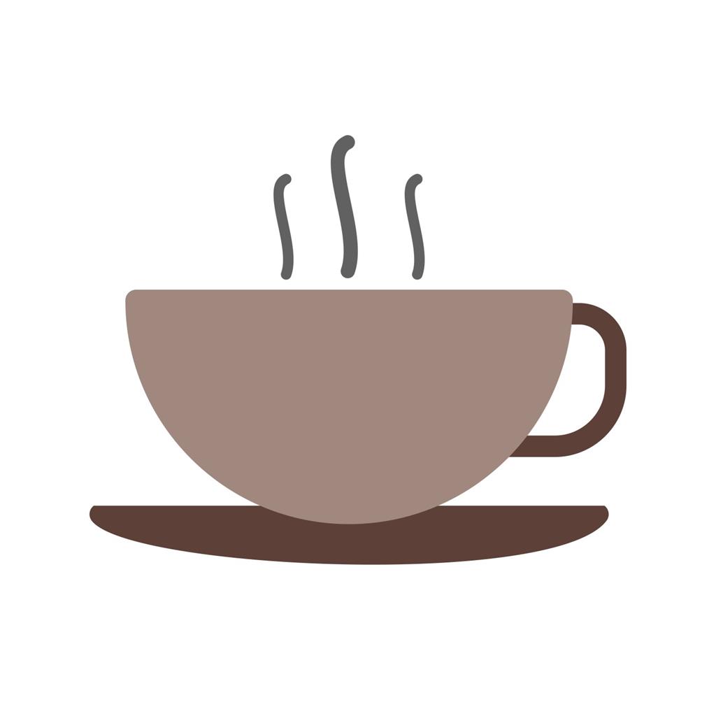Coffee Cups Flat Multicolor Icon - IconBunny