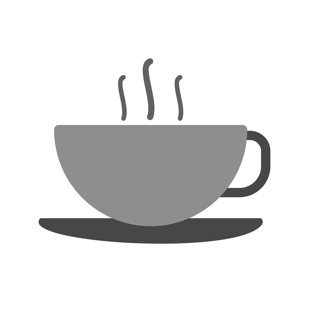 Coffee Cups Greyscale Icon - IconBunny
