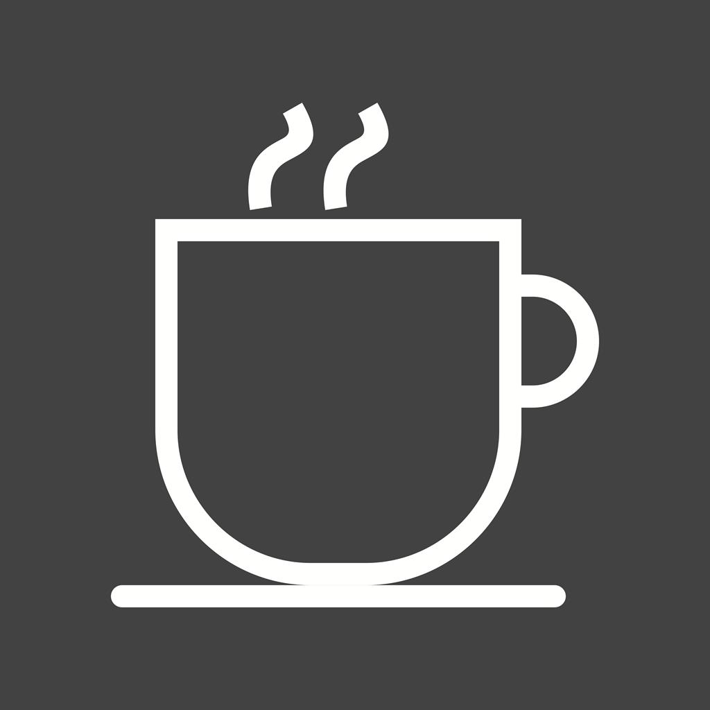 Coffee Cups Line Inverted Icon - IconBunny
