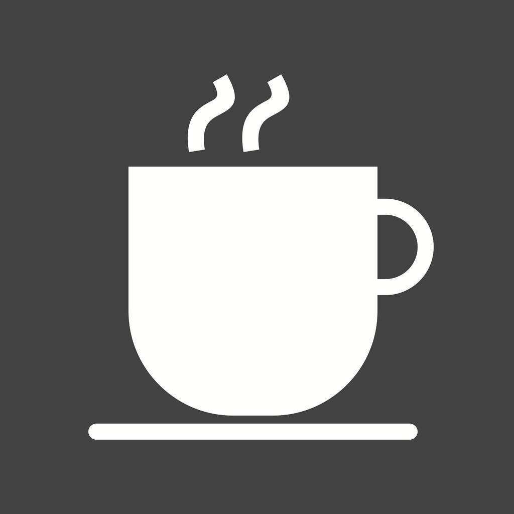 Coffee Cups Glyph Inverted Icon - IconBunny