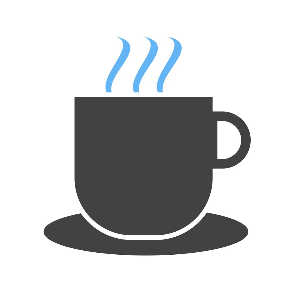 Coffee Cups Blue Black Icon - IconBunny