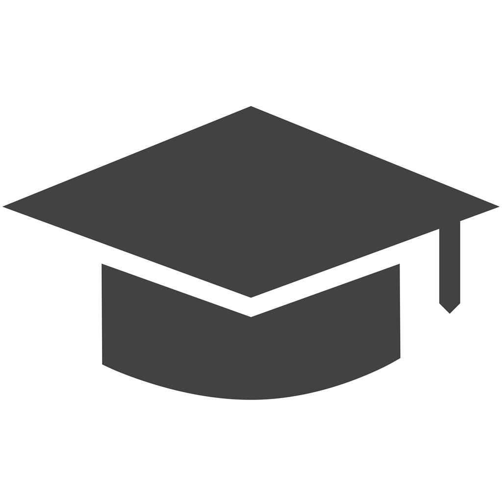 Graduate Cap II Glyph Icon - IconBunny
