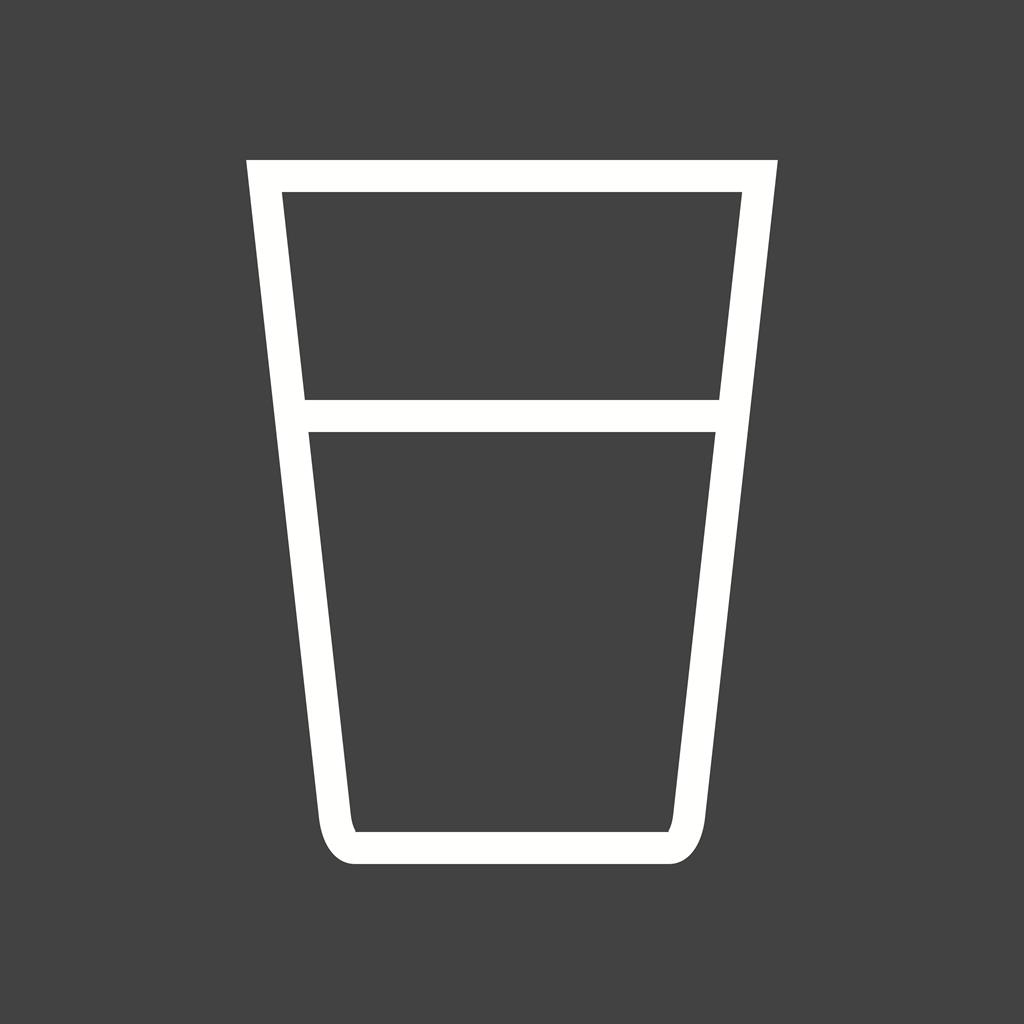 Water Glasses Line Inverted Icon - IconBunny