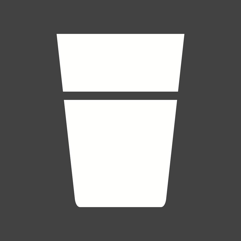 Water Glasses Glyph Inverted Icon - IconBunny