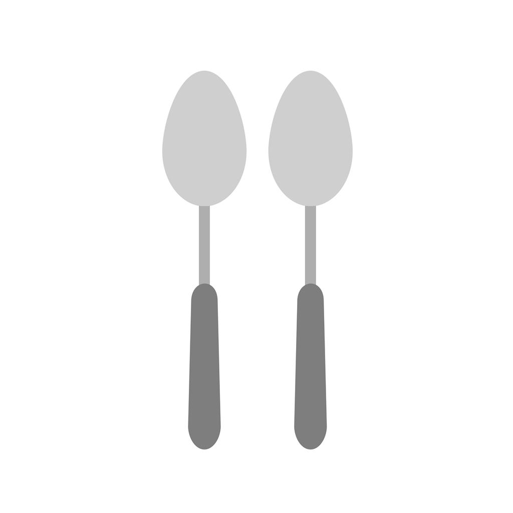 Spoons Greyscale Icon - IconBunny