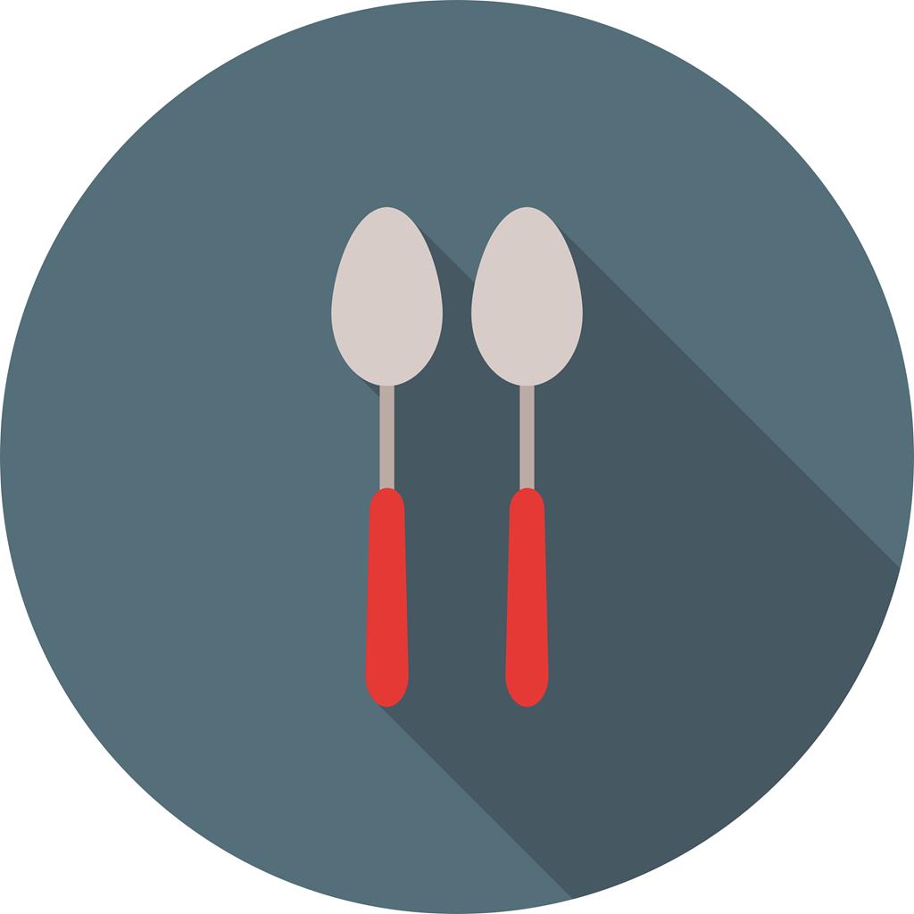 Spoons Flat Shadowed Icon - IconBunny