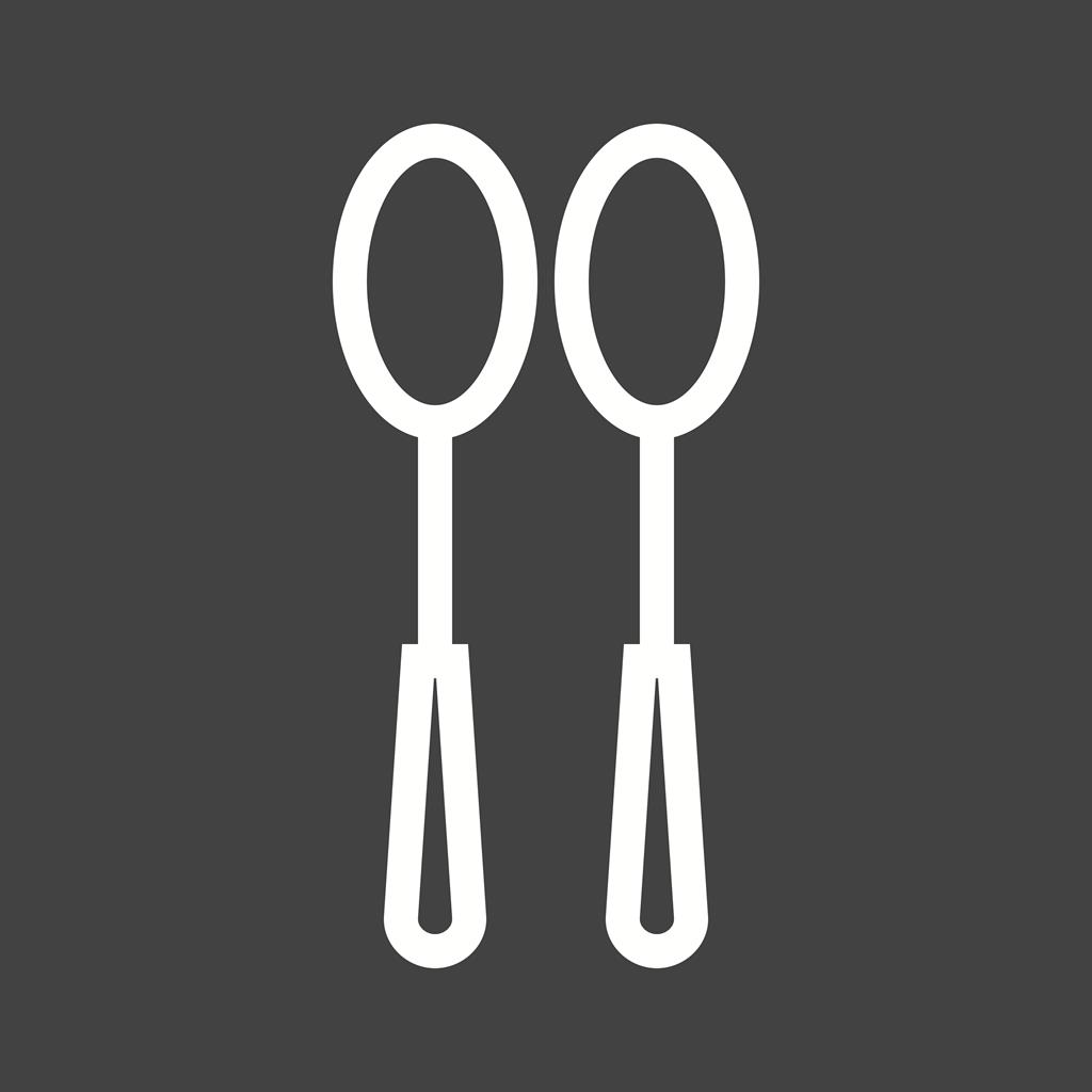 Spoons Line Inverted Icon - IconBunny