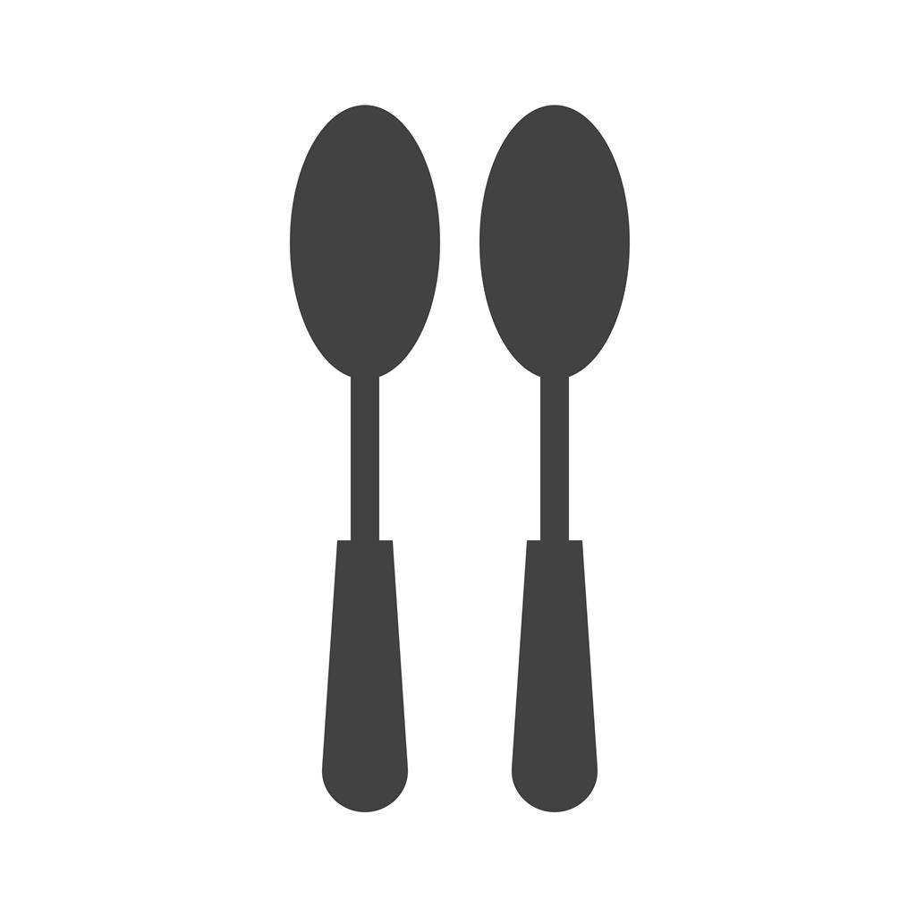 Spoons Glyph Icon - IconBunny