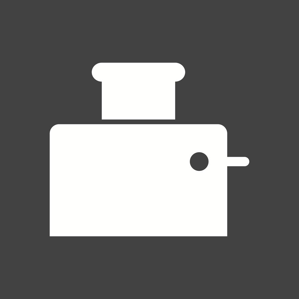 Toaster Glyph Inverted Icon - IconBunny