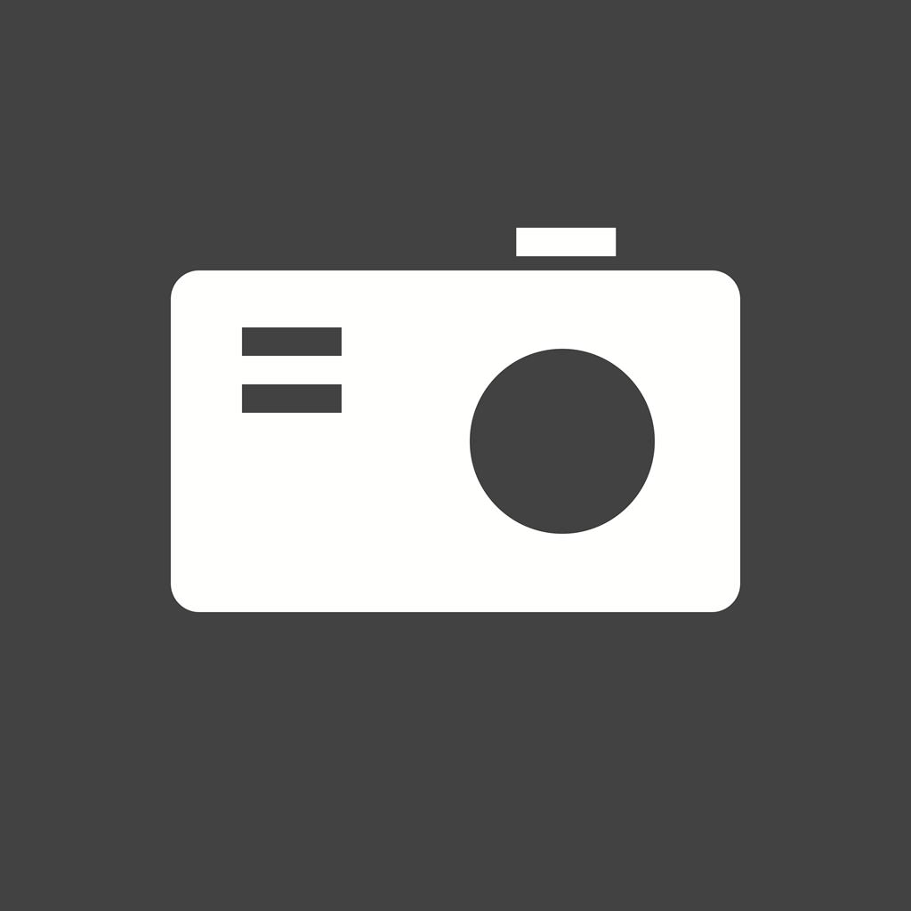 Camera Glyph Inverted Icon - IconBunny