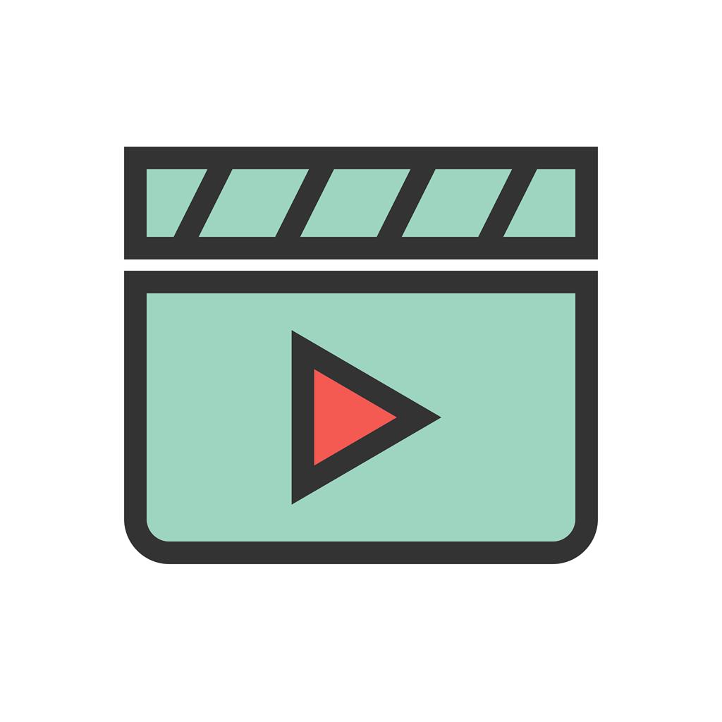 Clapperboard Line Filled Icon - IconBunny