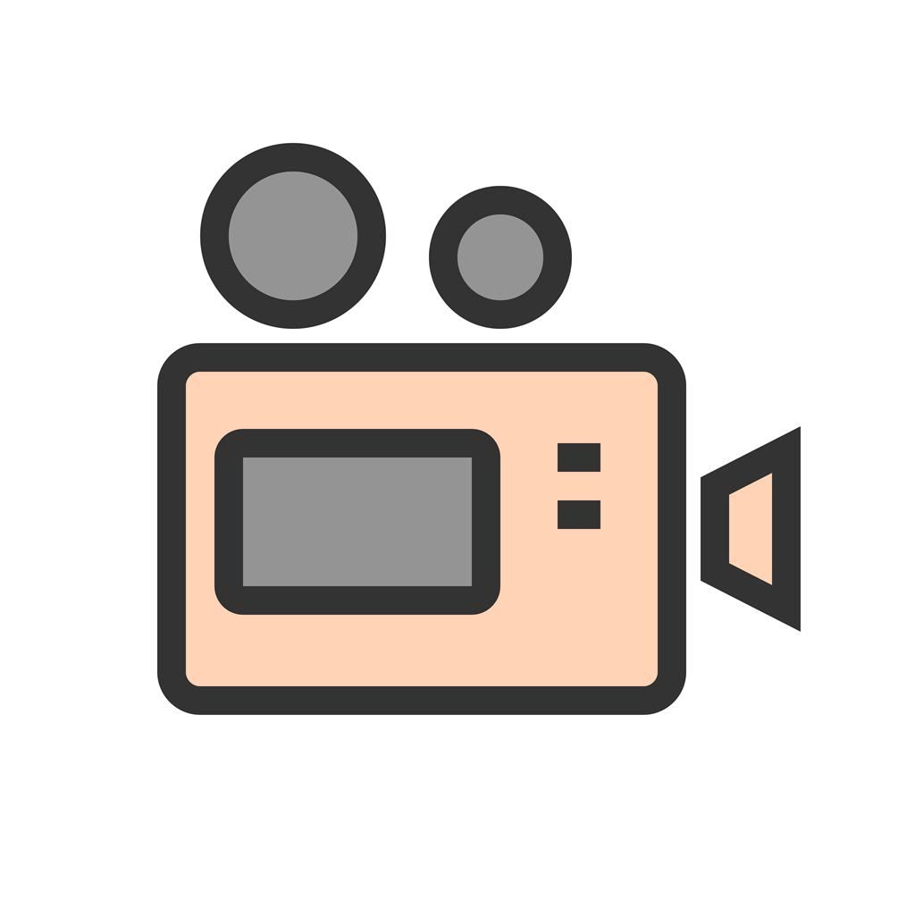 Video Camera I Line Filled Icon - IconBunny