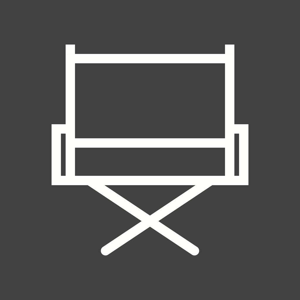 Director Chair Line Inverted Icon - IconBunny