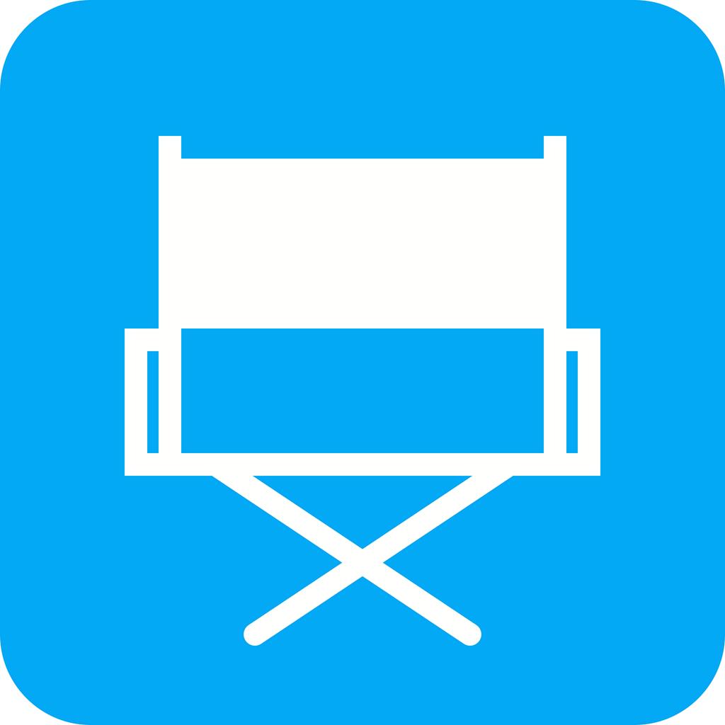 Director Chair Flat Round Corner Icon - IconBunny