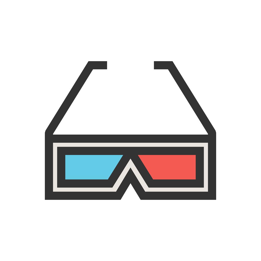 3D glasses Line Filled Icon - IconBunny