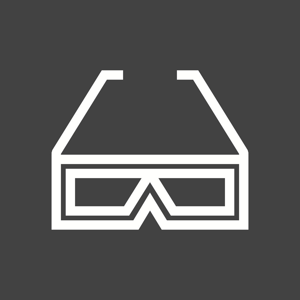 3D glasses Line Inverted Icon - IconBunny