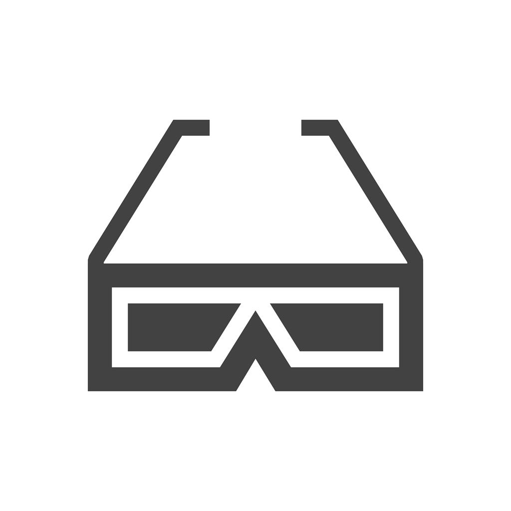 3D glasses Glyph Icon - IconBunny