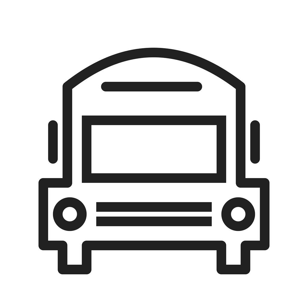 School bus Line Icon - IconBunny