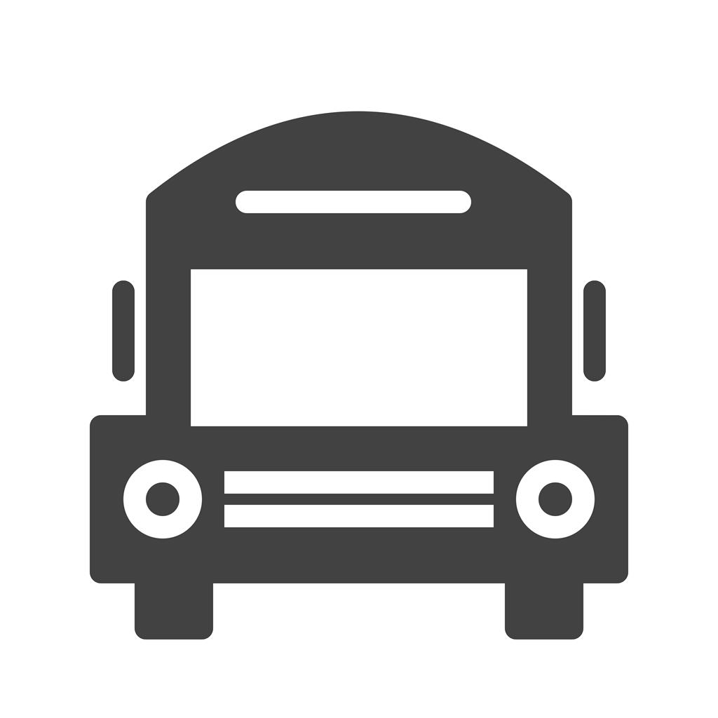 School bus Glyph Icon - IconBunny
