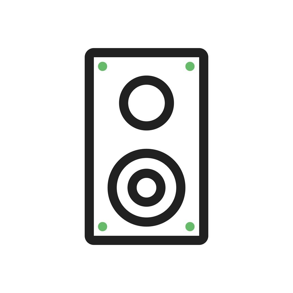Speaker Line Green Black Icon - IconBunny