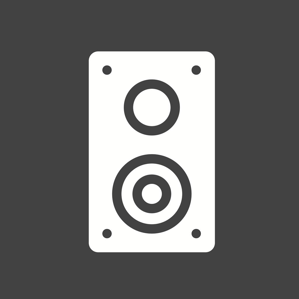 Speaker Glyph Inverted Icon - IconBunny