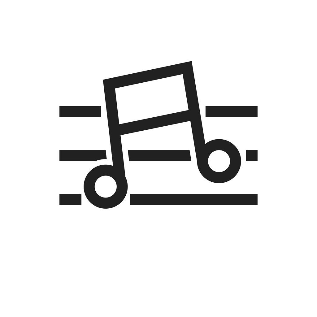 Music Line Icon - IconBunny
