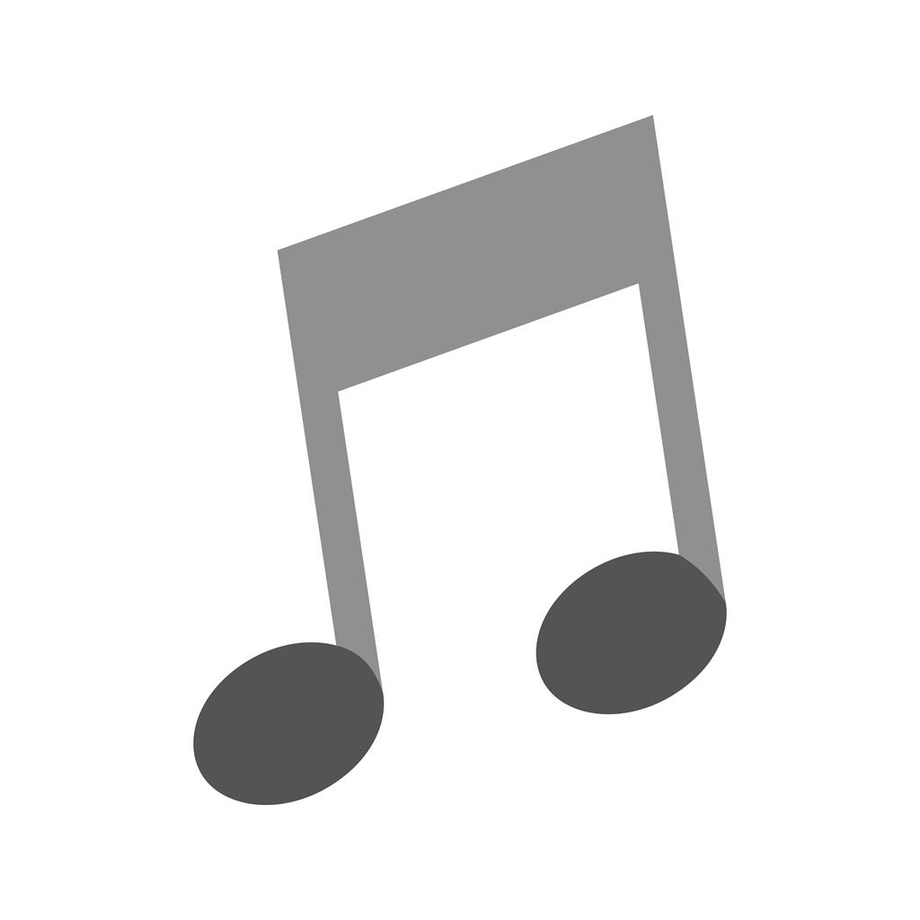 Music Note I Greyscale Icon - IconBunny