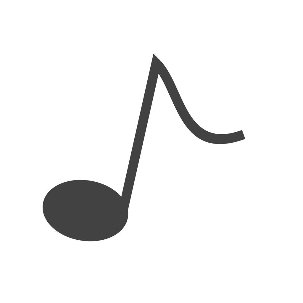 Music Note II Glyph Icon - IconBunny