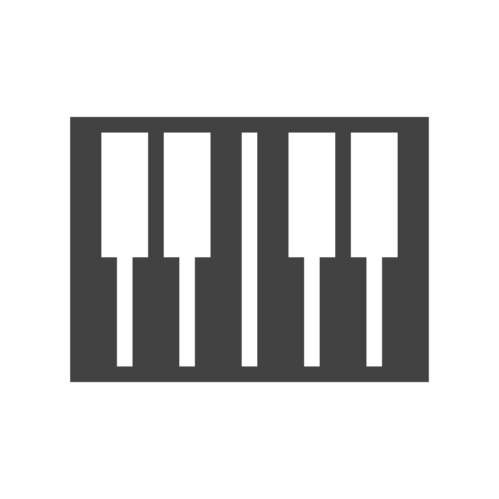 Piano Keyboard Glyph Icon - IconBunny