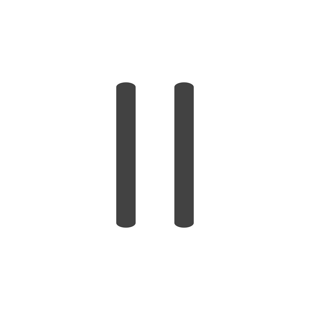 Pause Glyph Icon - IconBunny