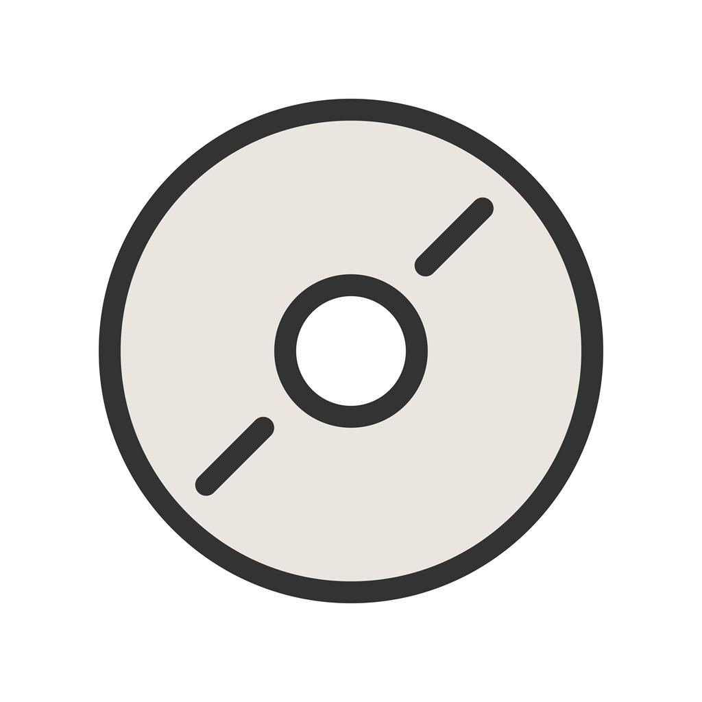 CD Line Filled Icon - IconBunny