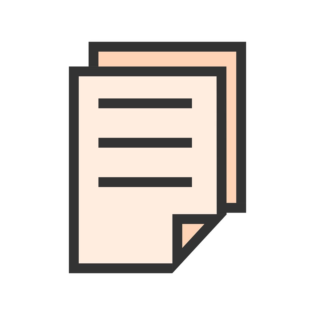 Two files Line Filled Icon - IconBunny