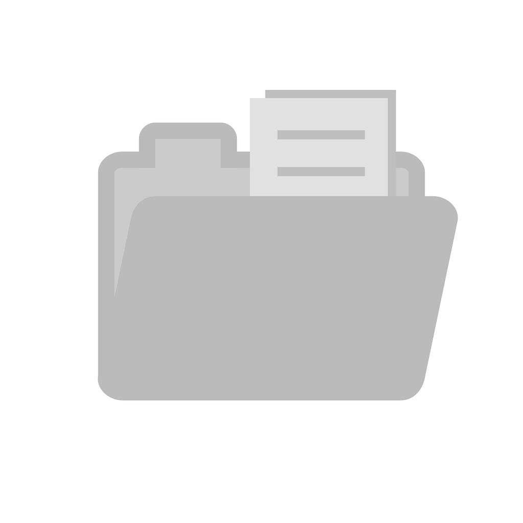 Folder Greyscale Icon - IconBunny