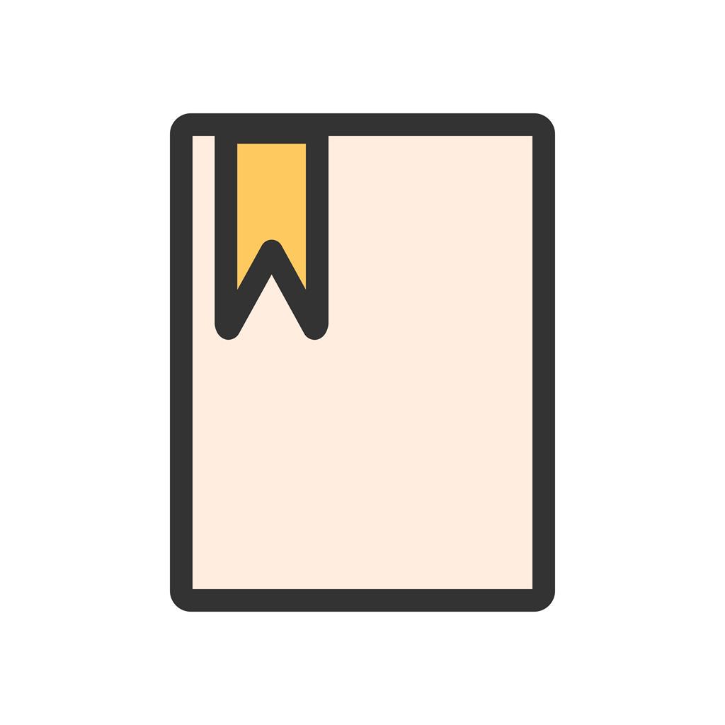 Bookmarked Document Line Filled Icon - IconBunny