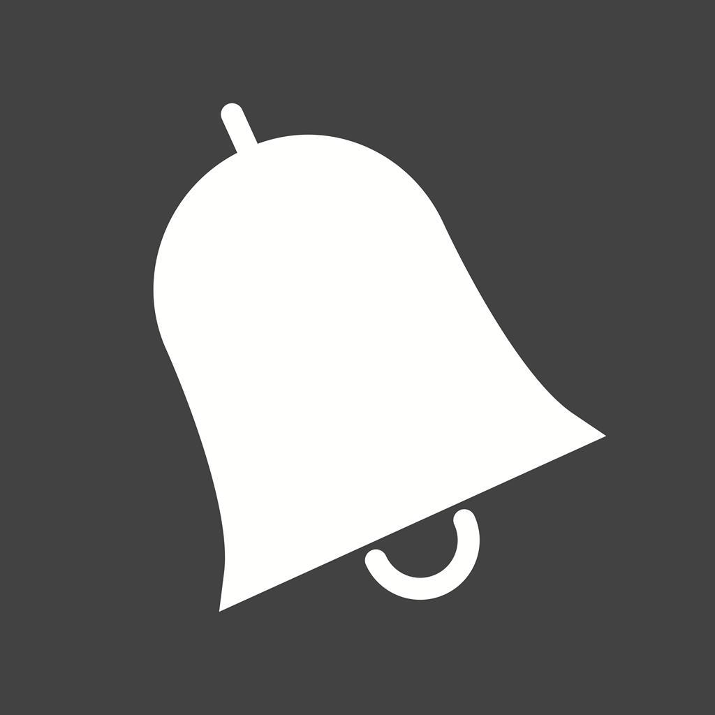 Bell Glyph Inverted Icon - IconBunny
