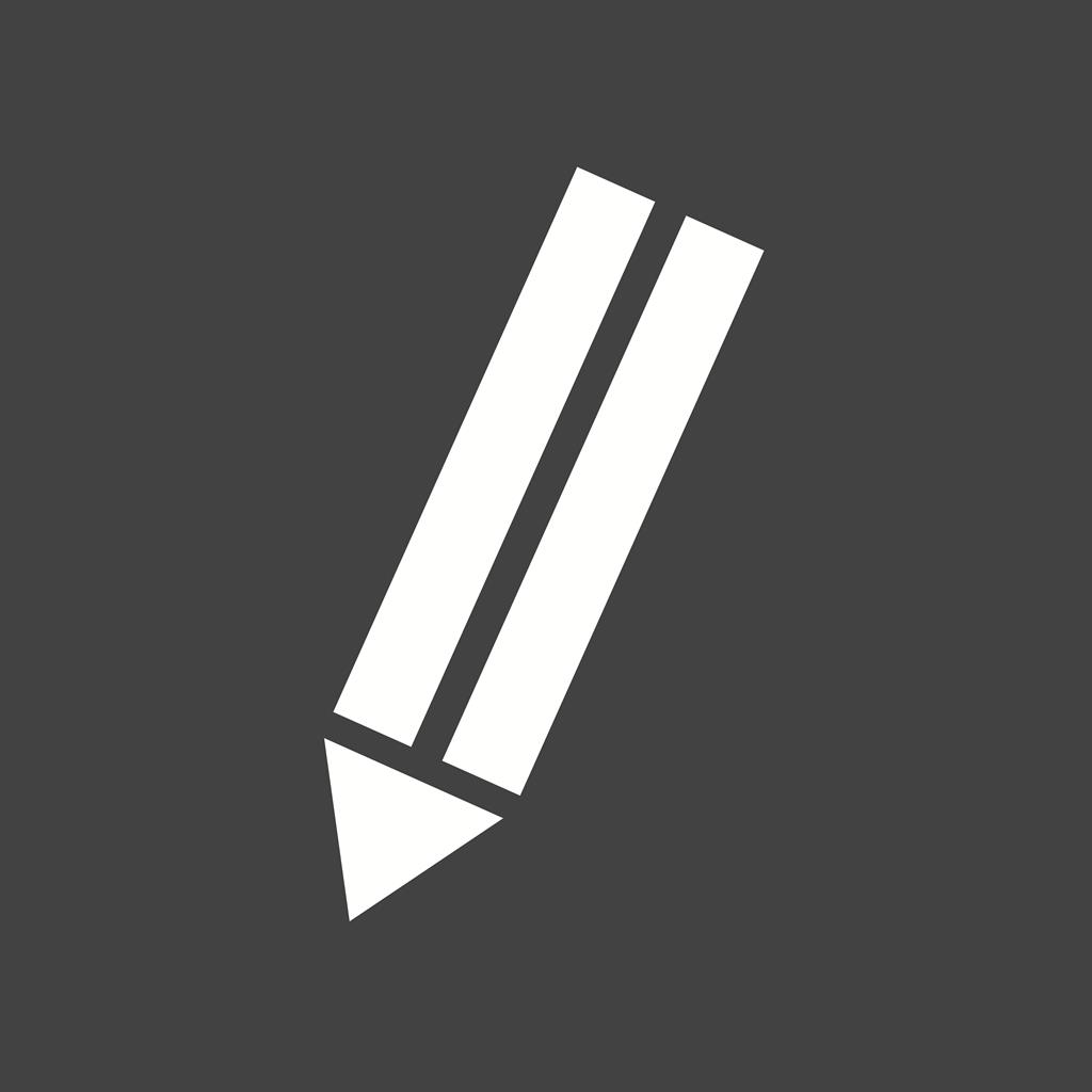 Pencil Glyph Inverted Icon - IconBunny