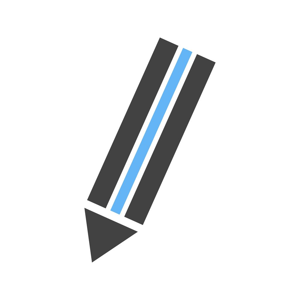 Pencil Blue Black Icon - IconBunny