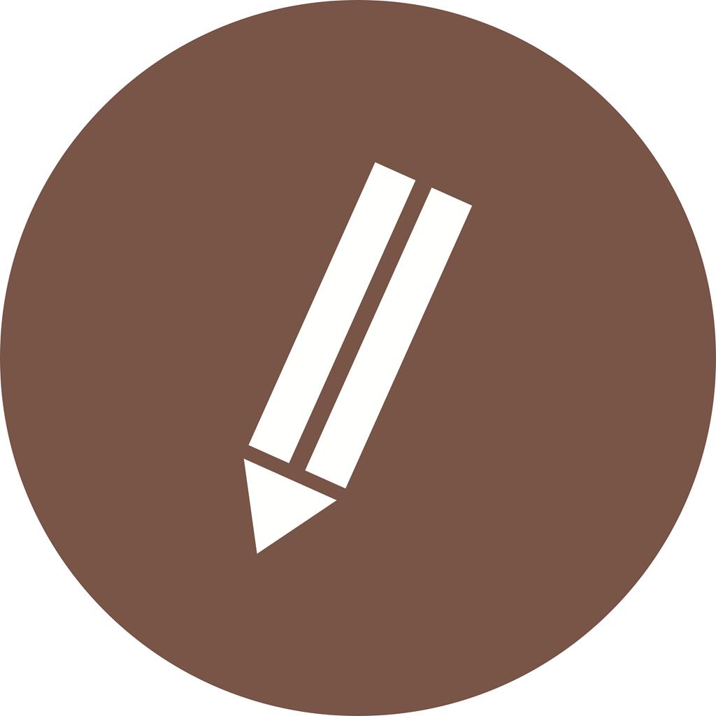 Pencil Flat Round Icon - IconBunny