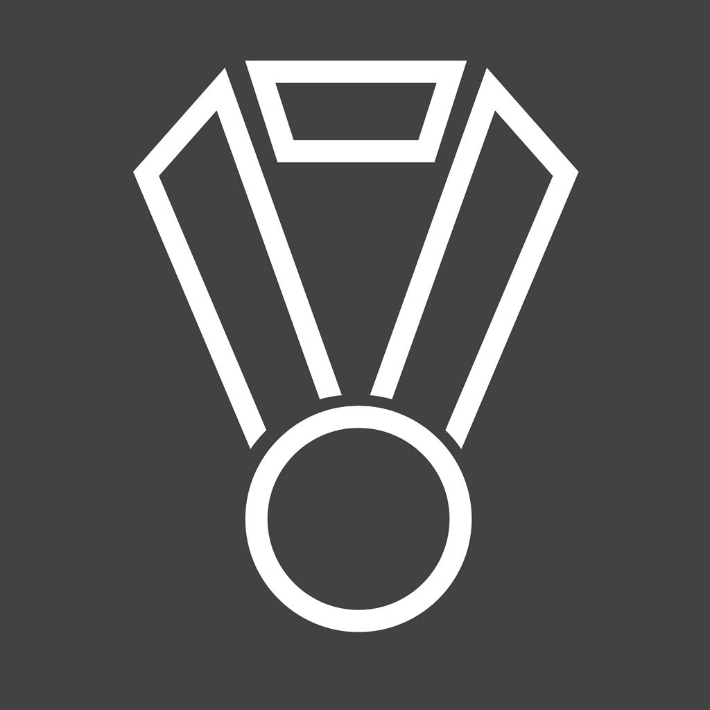 Medal Line Inverted Icon - IconBunny