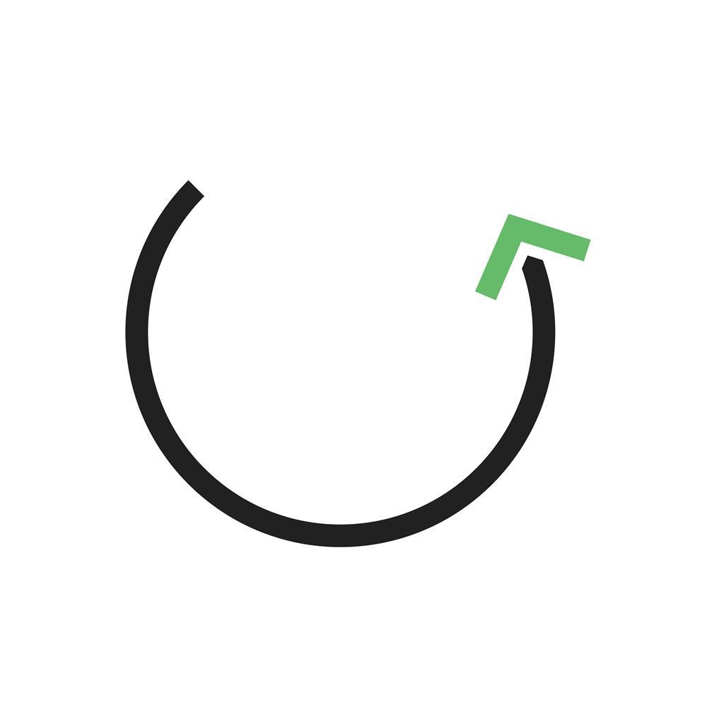 Reload Line Green Black Icon - IconBunny