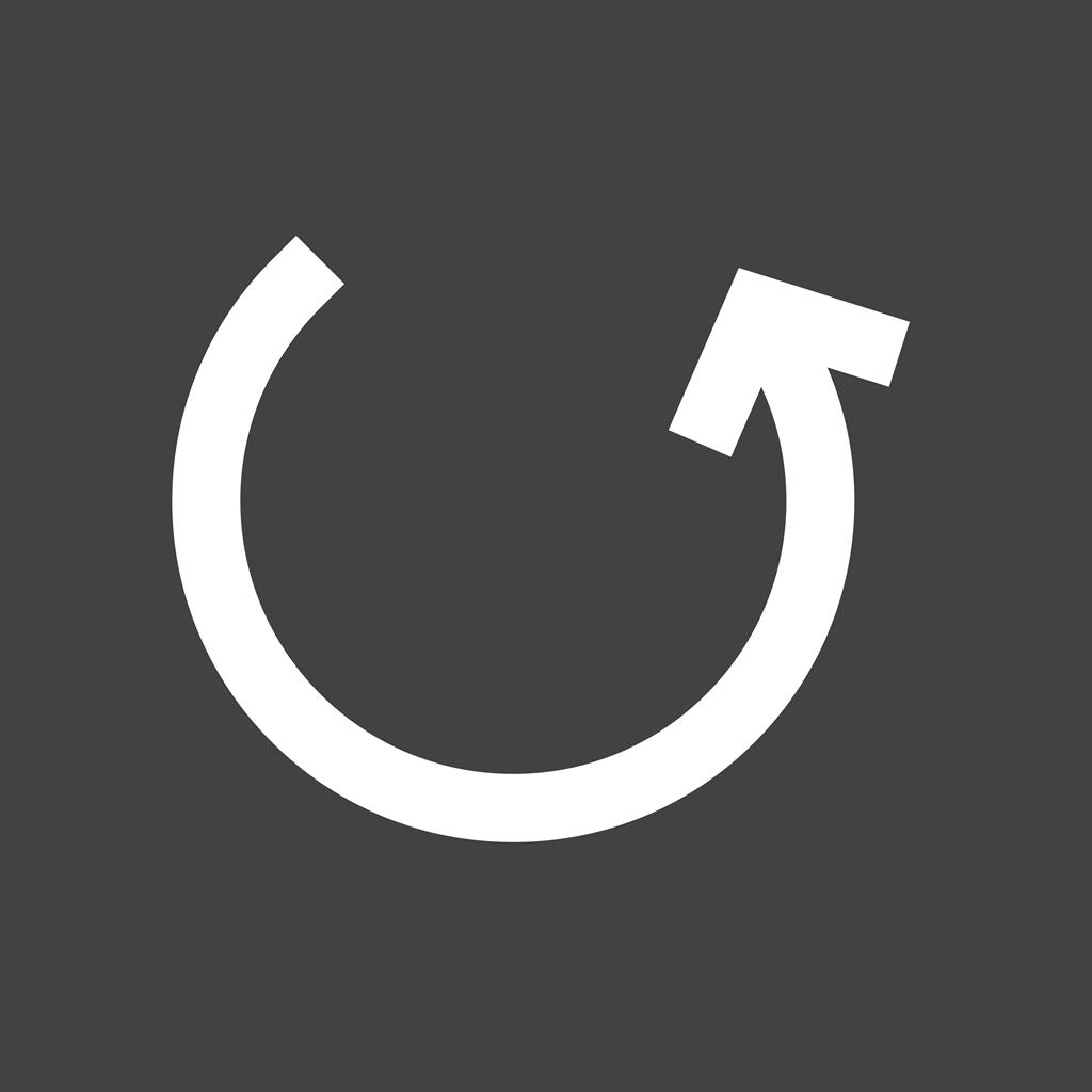 Reload Glyph Inverted Icon - IconBunny